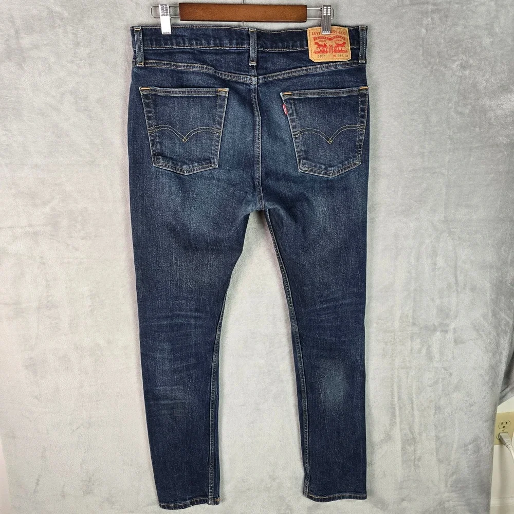 Levis 510 Skinny Fit Jeans Mens 34x34 Dark Wash Indigo Stretch‎ Denim 05510-0721